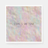 非常にユニコーン輝くキラキラした金ゴールドピンクのクリスマス スタンダードランチョンナプキン (正面)