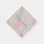 非常にユニコーン輝くキラキラした金ゴールドピンクのクリスマス スタンダードランチョンナプキン (角)