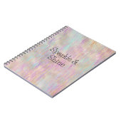 非常にユニコーン輝くキラキラした金ゴールドピンクのクリスマス ノートブック (左側)