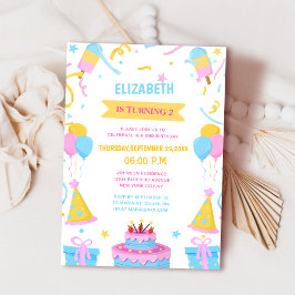 非常にユニーク可愛い子供の誕生日 招待状