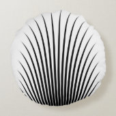 非常にユニーク白と黒のストライプ ラウンドクッション (裏面)