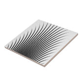 非常にユニーク白黒の銀色のストライプ模様 タイル (側面)