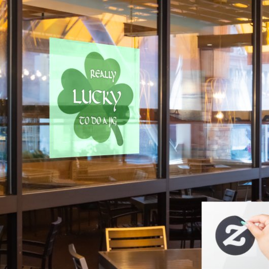 非常にラッキーである ウィンドウサイン (レストラン窓)