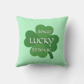 非常にラッキーである クッション (裏面)