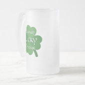 非常にラッキーである フロストグラスビールジョッキ (正面左)