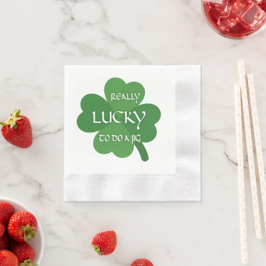 非常にラッキーである 縁ありカクテルナプキン (インサイチュ)