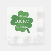 非常にラッキーである 縁ありカクテルナプキン (正面)