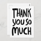 非常にラフなブラシストロークB&Wのに感謝カスタム ポストカード (正面/裏面)