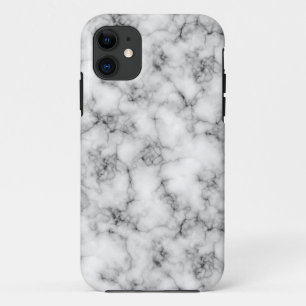 非常にリアルな白大理石自然石プリント iPhone 11 ケース