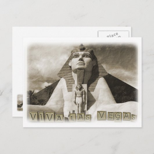 非常にヴィンテージのスタイルのラスベガスのクールな郵便はがき! ポストカード (正面/裏面)