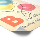 非常にヴィンテージアルファベット、文字B ポスター (角)