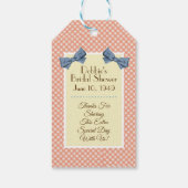 非常にヴィンテージブライダルシャワーメッセージカード ギフトタグ (裏面)