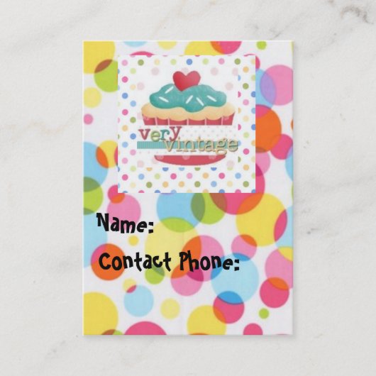 非常にヴィンテージ 名刺 (正面)