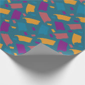 非常に不カラフル均等なパターン ラッピングペーパー (角)