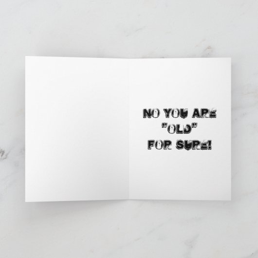 非常に不機嫌スケルトン"上の"丘の誕生日 カード (内部)