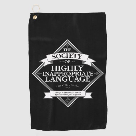 非常に不適切な言語社会 ゴルフタオル (正面)