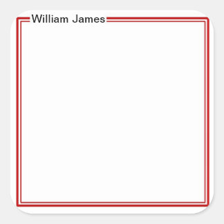 非常に伝統的モノグラム名ギフトステッカー スクエアシール