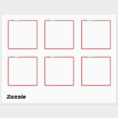 非常に伝統的モノグラム名ギフトステッカー スクエアシール (シート)