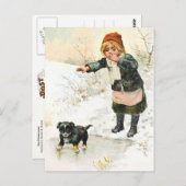 非常に冒険好きな子犬 ポストカード (正面/裏面)