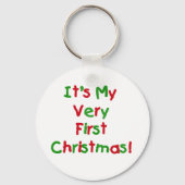 非常に初めてのクリスマスTシャツとギフト キーホルダー (正面)