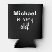 非常に古い誕生日ブラックネームパーソナライズされた 缶クーラー (正面)