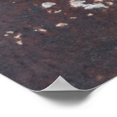 非常に古い錆びたシートアイロン。テクスチャメタル表面 ポスター (角)