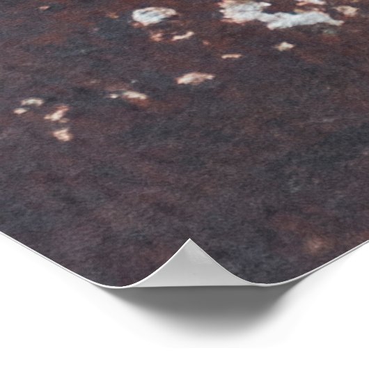 非常に古い錆びたシートアイロン。テクスチャメタル表面 ポスター (角)