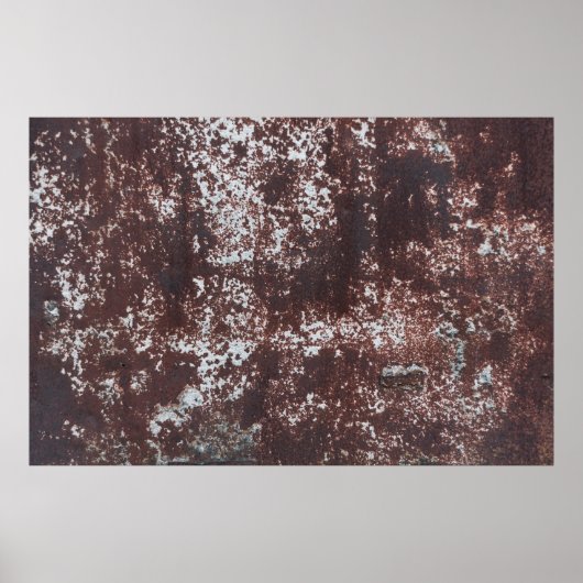 非常に古い錆びたシートアイロン。テクスチャメタル表面 ポスター (正面)