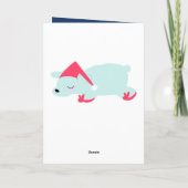 非常に可愛いクリスマスカード極性のクマと星 シーズンカード (裏面)