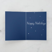 非常に可愛いクリスマスカード極性のクマと星 シーズンカード (内部)