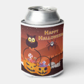 非常に可愛いハッピーハローウィンデザイン 缶クーラー (缶正面)