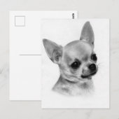 非常に可愛いハンド絵を描チワファアート ポストカード (正面/裏面)