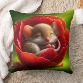 非常に可愛いベビーマウス眠る クッション (ブランケット)