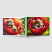 非常に可愛いベビーマウス眠る ゲストブック (全面)