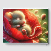 非常に可愛いベビーマウス眠る ゲストブック (裏面)