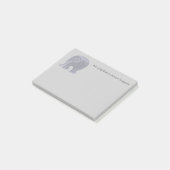 非常に可愛い灰色のドードル象 ポストイット (アングル)