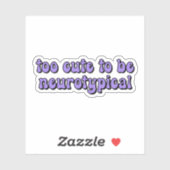 非常に可愛くて神経学的に典型的なパープルタイポグラフィ シール (シート)