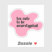 非常に可愛くて神経性のピンクのタイポグラフィ シール (シート)