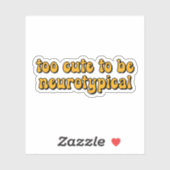 非常に可愛くて神経性の黄色いタイポグラフィ シール (シート)