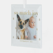 非常に喜びカスタムの写真クリスマスオーナメント ガラスオーナメント (正面左)