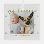 非常に喜びカスタムの写真クリスマスオーナメント ガラスオーナメント (裏面)