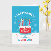 非常に多くのキャンドル誕生日カード カード (黄色い花)