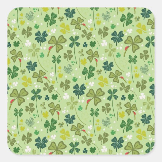 非常に多くのシャムロック スクエアシール (正面)