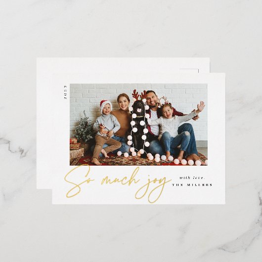 非常に多くのジョイカード – フォイル 箔シーズンポストカード (正面/裏面)