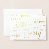 非常に多くのソリー金ゴールド箔 箔カード (封筒付き正面)