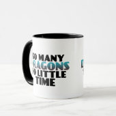 非常に多くのドラゴンので少し時間ゲーマーギークマグ マグカップ (正面左)