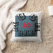 非常に多くのパパ – 黒 – 赤 – 青 – 装飾用クッション クッション (ブランケット)