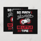 非常に多くのビデオゲームので少し時間 – ゲームとゲーム サンキューカード (正面/裏面)