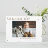 非常に多くの喜び家族ペット犬のベビー写真クリスマス シーズンカード (スタンド正面)