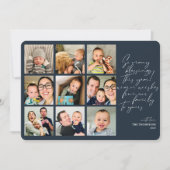 非常に多くの恵み年レビュー写真コラージュ青H シーズンカード (正面)